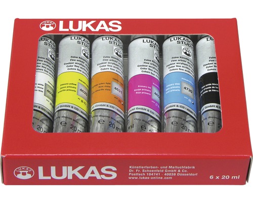 segment inkt Automatisch LUKAS Kunstenaars-acrylverf set, 6 x 20 ml kopen bij HORNBACH