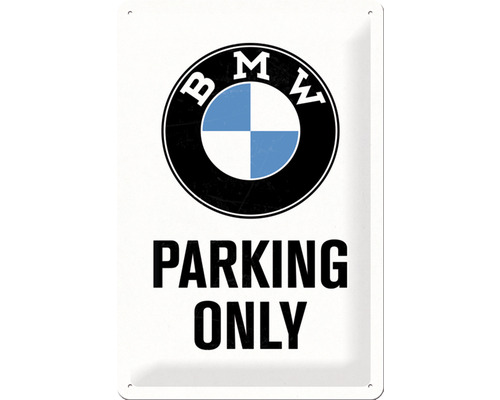 NOSTALGIC-ART Metalen bord BMW Parking Only 20x30 cm