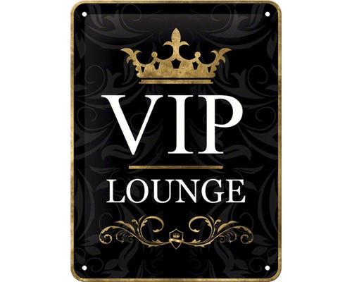 NOSTALGIC-ART Metalen bord VIP Lounge 15x20 cm