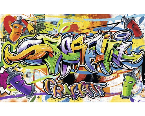 Fotobehang papier Graffiti 254x184 cm-0