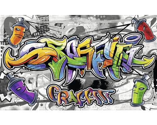Fotobehang papier Graffiti Street 254x184 cm-0